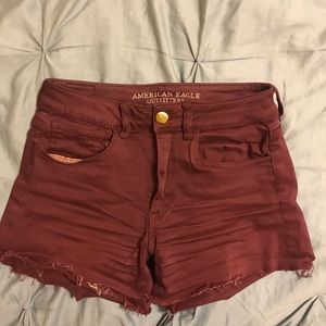 Maroon American Eagle shorts